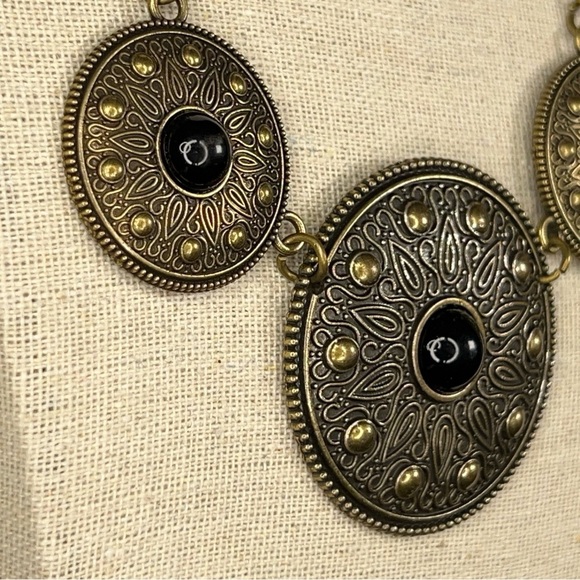 TRIBAL BOHO BOHEMIAN NECKLACE BRONZE LOOK STYLE CHAIN STYLE - Picture 7 of 14